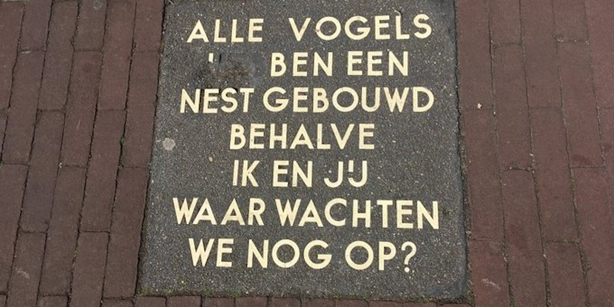 Poëzie, dichtregel, anoniem, Amsterdam