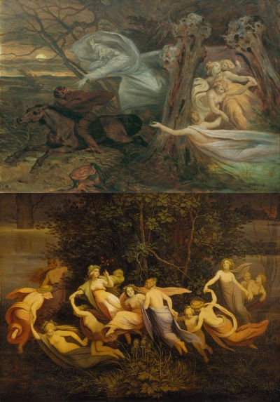 Moritz von Schwind, Erlkönig, Elfentanz im Erlenhain