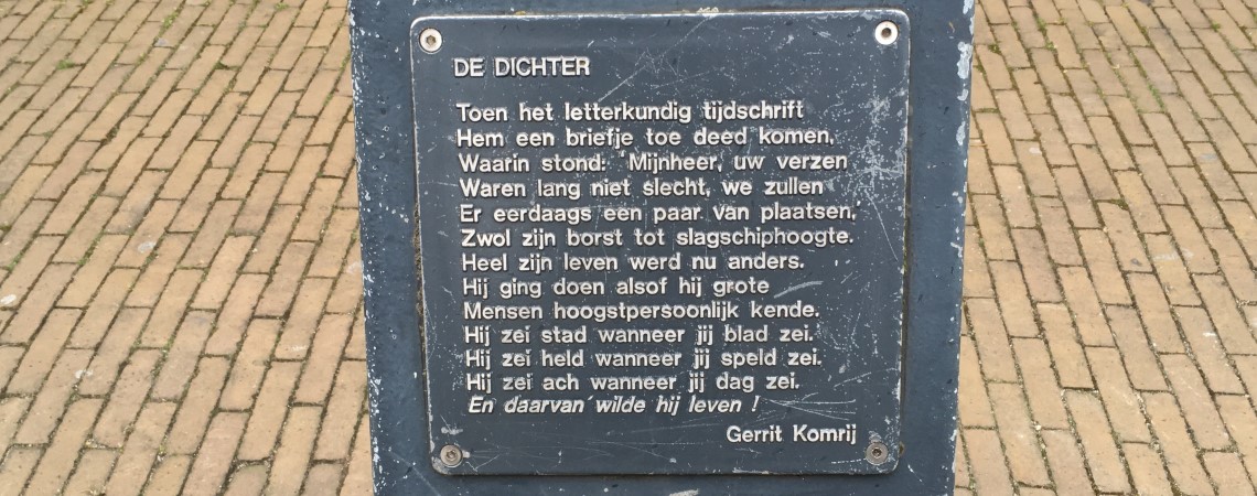 Poëzie, straatpoëzie, gedicht, Gerrit Komrij, Doetinchem