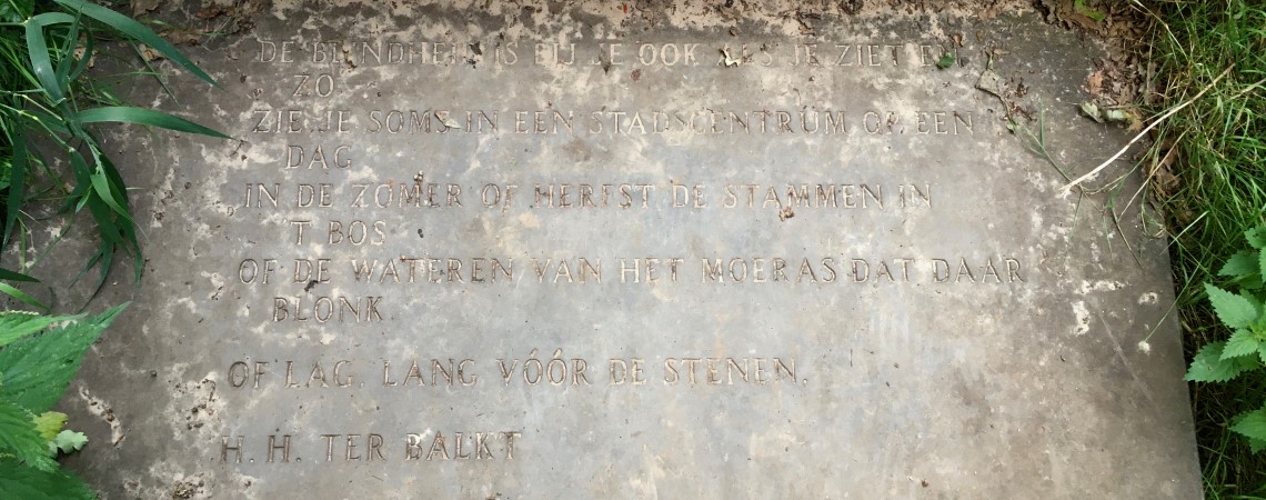 Poëzie, straatpoëzie, H.H. ter Balkt, Sellingen, gedicht
