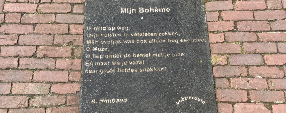 Poëzie, straatpoëzie, gedicht, sonnet, Arthur Rimbaud, Harderwijk
