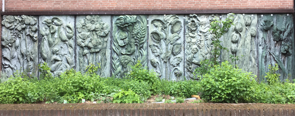 Wandsculptuur, Krijn Giezen, Nijmegen, Dwarskijken, Muurmuseum