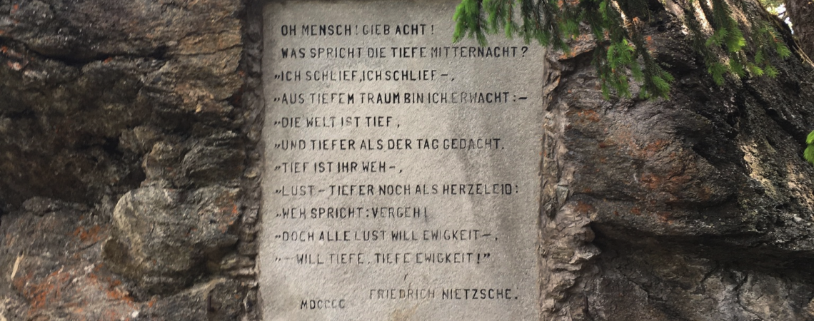 Poëzie, straatpoëzie, gedicht, Friedrich Nietzsche, Sils Maria
