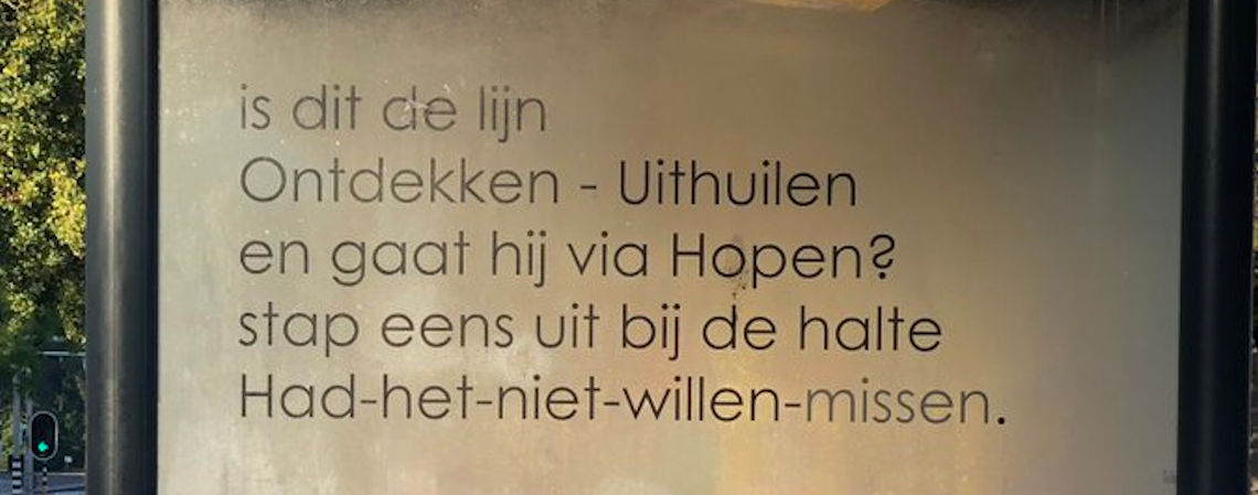 Poëzie, straatpoëzie, gedicht, Annie van Gansewinkel, Wageningen